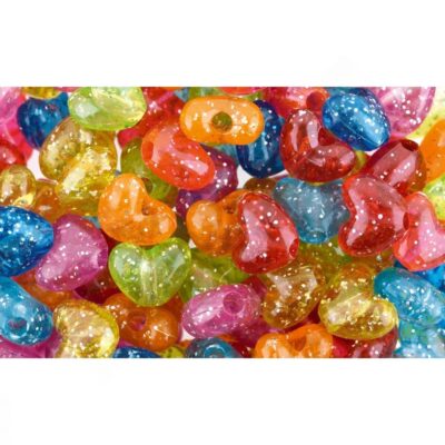 Schmuckperlen – Herzen Glitter