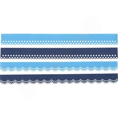 Set Filzbordüren, Blautöne