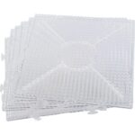 Steckplattenset für Bügelperlen NABBI® MINI, Quadrate, 10 Stück - steckplattenset fur bugelperlen nabbi r mini quadrate 10 stck 652215 w 2