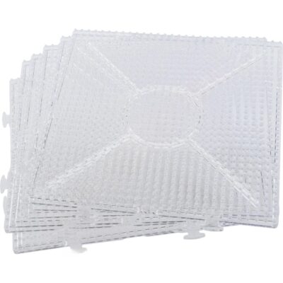 Steckplattenset für Bügelperlen NABBI® MINI, Quadrate, 10 Stück