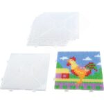 Steckplattenset für Bügelperlen NABBI® MINI, Quadrate, 10 Stück - steckplattenset fur bugelperlen nabbi r mini quadrate 10 stck 652215 w 3 2