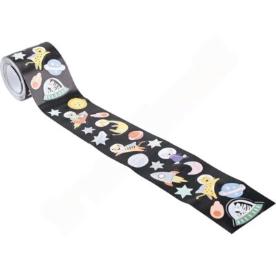Sticker auf Rolle, Weltraum