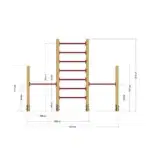 Kletterleiter mit Doppel-Reck Wickey PRO Tumble 409P - w wickey pro tumble 409 p 100695 02