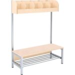 Garderobe Flexi-TB 4 mit Gestell, Fachbreite: 18 cm, Ahorn - 096783TJ
