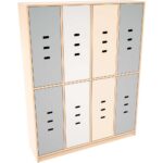 2-er Satz Türen für Garderobe Regenbogen - 099774