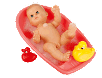 Schildkröt Badewanne pink
