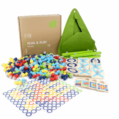 PLUG IT "TicTacToe und Steckspiel Set", 178 Teile