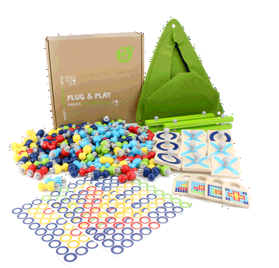 PLUG IT „TicTacToe und Steckspiel Set“, 178 Teile