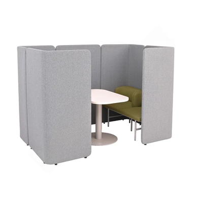 Agora Meetingbox, 4-Sitzer mit freistehendem Tisch