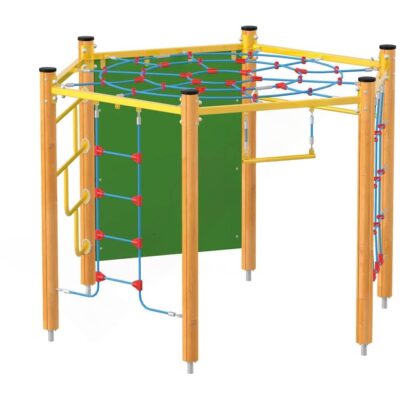 Klettersechseck, Holzpfosten