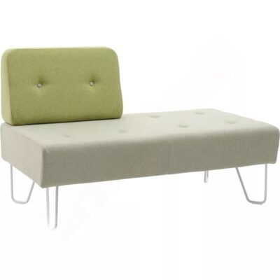 Modul Cool, 2-Sitzer mit 1 Lehne - grau/grün