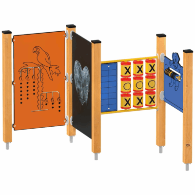 Quadro H Spielwände-Kombination, Holzpfosten