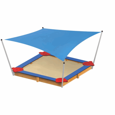 Sandkasten 4 Teddys mit Sonnensegel