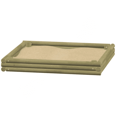 Sandkasten aus Rundholz 2x2m