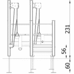 Orbis H Sandspiel groß, Holzpfosten - sandspiel gross holzpfosten nv11193epzn w 2