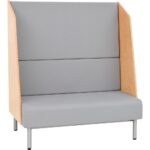 Sofa mit Hochlehne, grau, lackierte Blenden - sofa mit hochlehne grau lackierte blenden 101881 2
