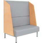 Sofa mit Hochlehne, grau, lackierte Blenden - sofa mit hochlehne grau lackierte blenden 101881 2 2