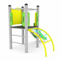 Spielturm mit Rutsche und Kletterbogen - STEEL 0200 – Bild 2