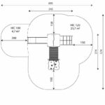 Spielturm mit Rutsche, Kriechrohr und Kletterelementen – STEEL 0202-1 - 066f 0202 1top