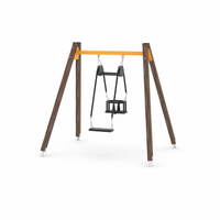 Schaukel mit Schaukelsitz und Kleinkindsitz - WOODEN SWING WD0520 – Bild 5