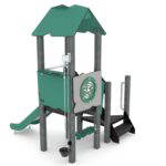 Spielturm mit Rutsche und Spielwand – RECYCLED RC1501 - 0b5a rc15012s