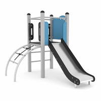 Spielturm mit Rutsche und Kletterbogen - STEEL 0200 – Bild 5