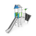 Spielturm mit Rutsche, Balancier- und Kletterelementen – STEEL+ 1703 - 17032s 2