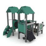 Spielturm-Anlage mit 2 Türmen, Rutsche und Spielwänden – RECYCLED RC1503 - 197e rc15032s