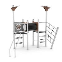 Spielturm mit Rutsche, Rohrdurchgang, Treppe und Xylophon - STEEL+ 1724 – Bild 6