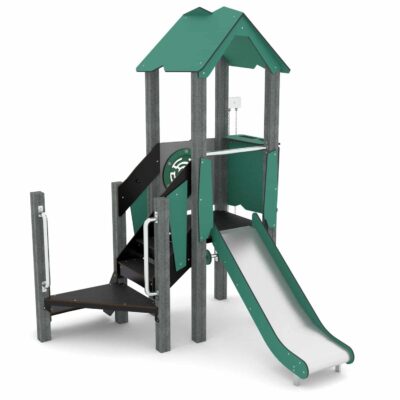 Spielturm mit Rutsche und Spielwand - RECYCLED RC1501