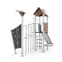 Spielturm mit Rutsche, Balancier- und Kletterelementen - STEEL+ 1703 – Bild 6