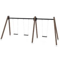 3er Schaukel mit Schaukelsitzen - WOODEN SWING WD1491 – Bild 7