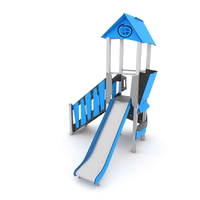 Spielturm mit Rutsche, Treppe und Kletterwand - STEEL+ 1702 – Bild 5