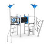 Spielturm mit Rutsche, Rohrdurchgang, Treppe und Xylophon – STEEL+ 1724 - 3089 1717c3e1s