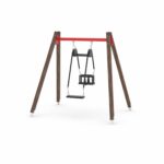Schaukel mit Schaukelsitz und Kleinkindsitz – WOODEN SWING WD0520 - 3892 wd1421c21s