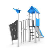 Spielturm mit Rutsche, Balancier- und Kletterelementen - STEEL+ 1703 – Bild 5