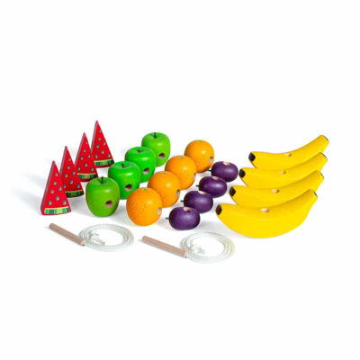 Lernspiel Fädelfrüchte – Erzi