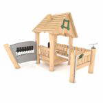 Spielhaus offen mit Teleskop und Xylophon – ROBINIA RB1203 - 4bc2 rb12031s