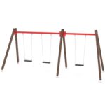 3er Schaukel mit Schaukelsitzen – WOODEN SWING WD1491 - 4d5c wd1491c21s