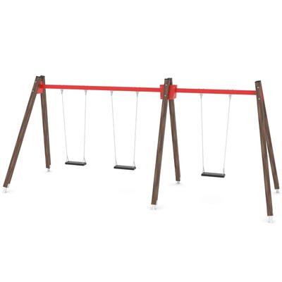 3er Schaukel mit Schaukelsitzen – WOODEN SWING WD1491