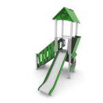 Spielturm mit Rutsche, Treppe und Kletterwand – STEEL+ 1702 - 4e74 1702c1e1s