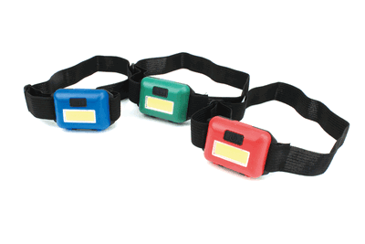 LED Stirnlampe, 3 versch. Farben, gemischt gepackt