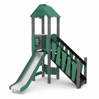 Spielturm mit Rutsche und Treppe - RECYCLED RC1502