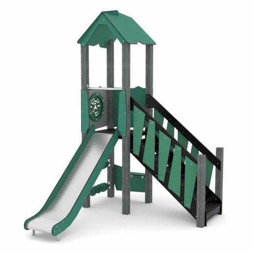 54a2-rc15021s Spielturm mit Rutsche und Treppe – RECYCLED RC1502 - 54a2 rc15021s