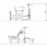 Spielhaus mit Xylophon, Zeichentisch und Labyrinthfenster - STEEL+ 1723 – Bild 8
