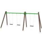 3er Schaukel mit Schaukelsitzen – WOODEN SWING WD1491 - 5a33 wd1491c11s