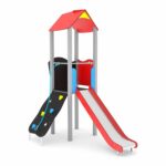 Spielturm mit Rutsche und Kletterwand – STEEL 0201-1 - 5f60 0201 11s