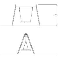 Schaukel mit Vogelnest - WOODEN SWING WD1423-1 – Bild 10