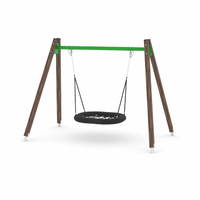 Schaukel mit Vogelnest - WOODEN SWING WD1423-1 – Bild 2