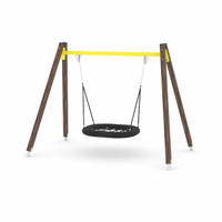 Schaukel mit Vogelnest - WOODEN SWING WD1423-1 – Bild 4